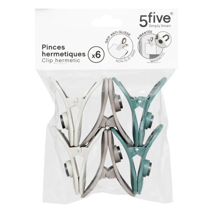 6 pinces hermétiques