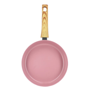 Poêle 24cm en aluminium recyclé lilas - tous feux COLORAMA