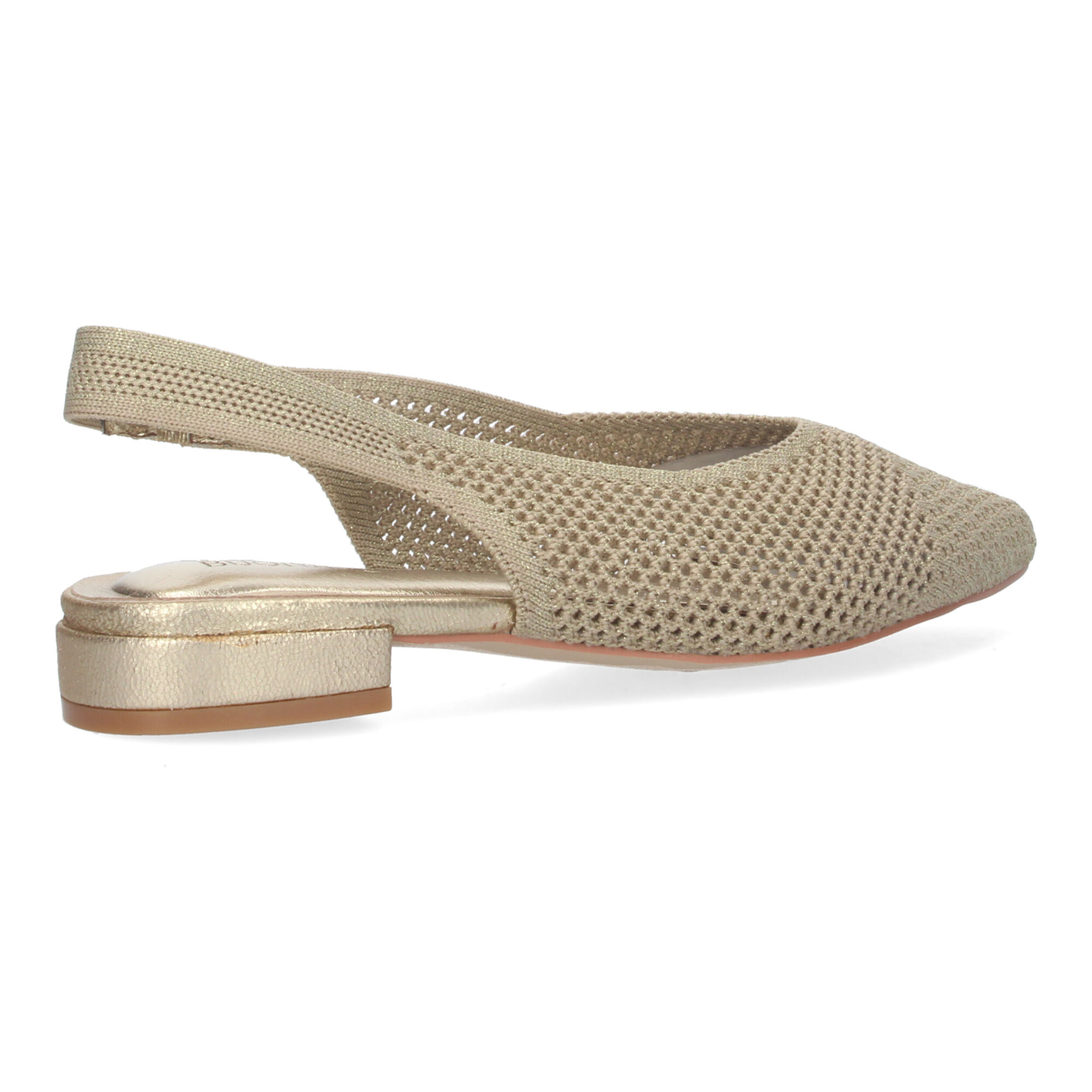 Zapato de salón de mujer elegante plano, destalonado.