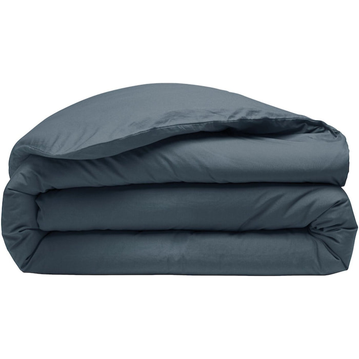 Housse de couette 100% percale coton lavé 80fils emeraude