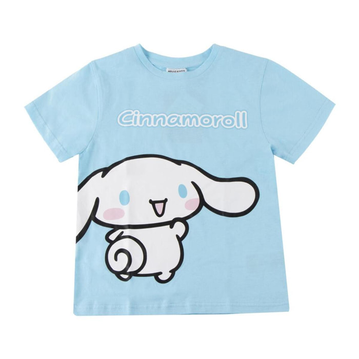 Camiseta Corta Hello Kitty - Color Azul Claro