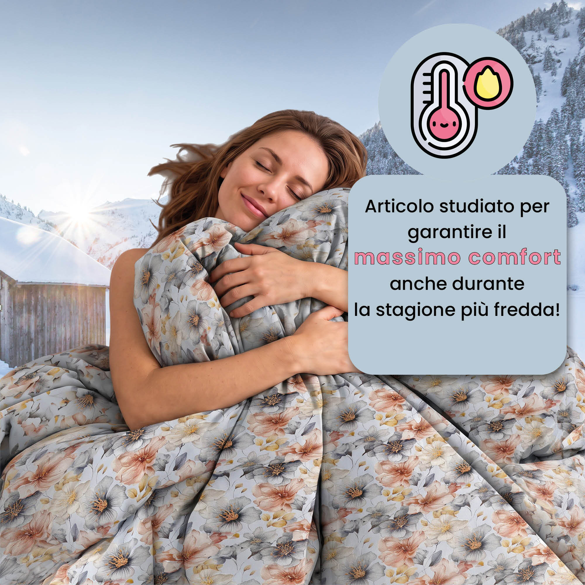 TRAPUNTA INVERNALE INFINITY - 300gr - 100% Microfibra - Made in Italy