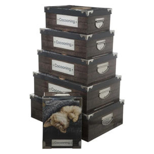 6 Boîtes cocooning coins métal