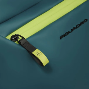 Piquadro Zaino roll-top per PC e iPad® con cinghia pettorale, agganci per lucchetto e luce portatile da bici