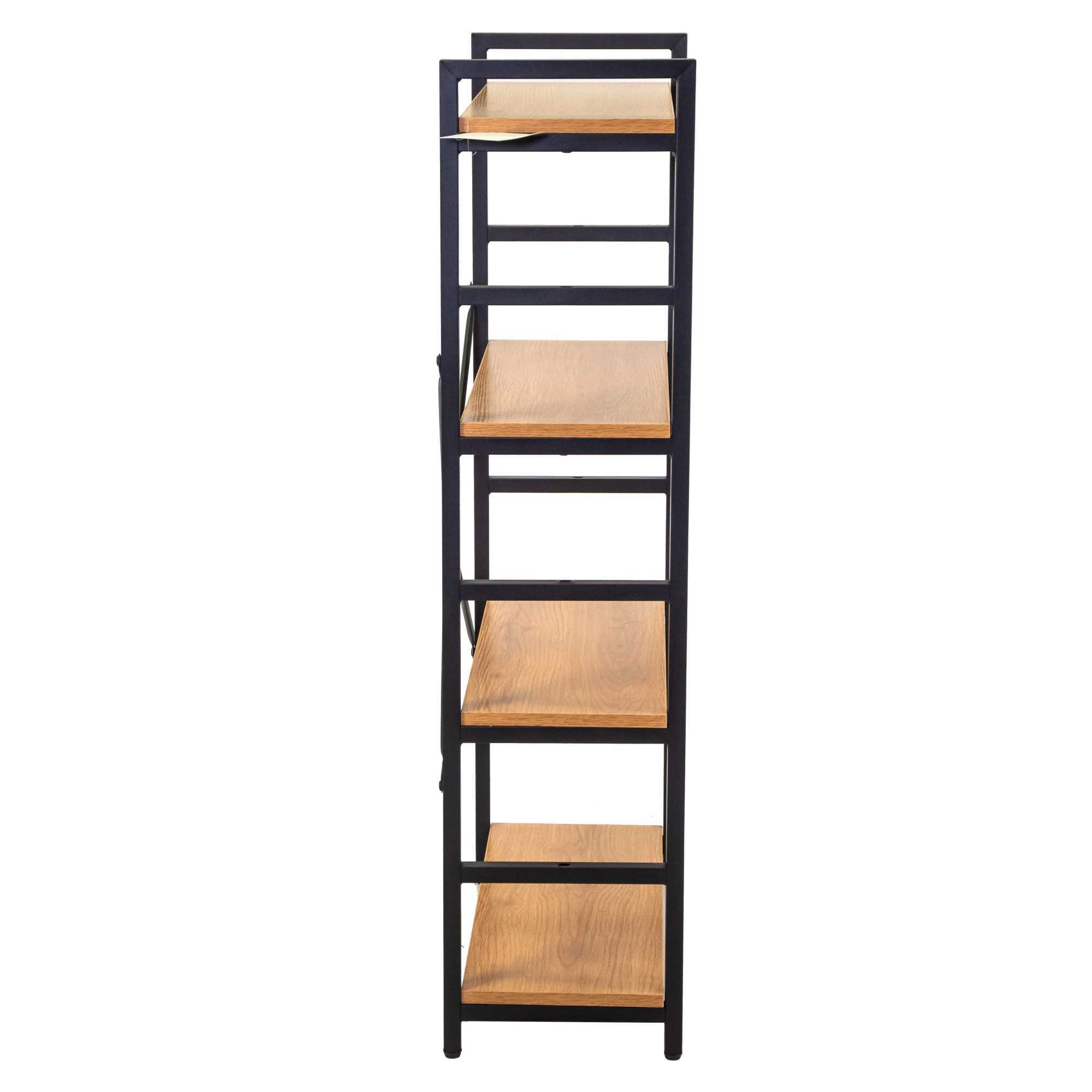 Scaffale Achille Vacchetti in metallo legno 4 ripiani cm60x28h117