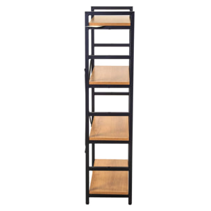 Scaffale Achille Vacchetti in metallo legno 4 ripiani cm60x28h117