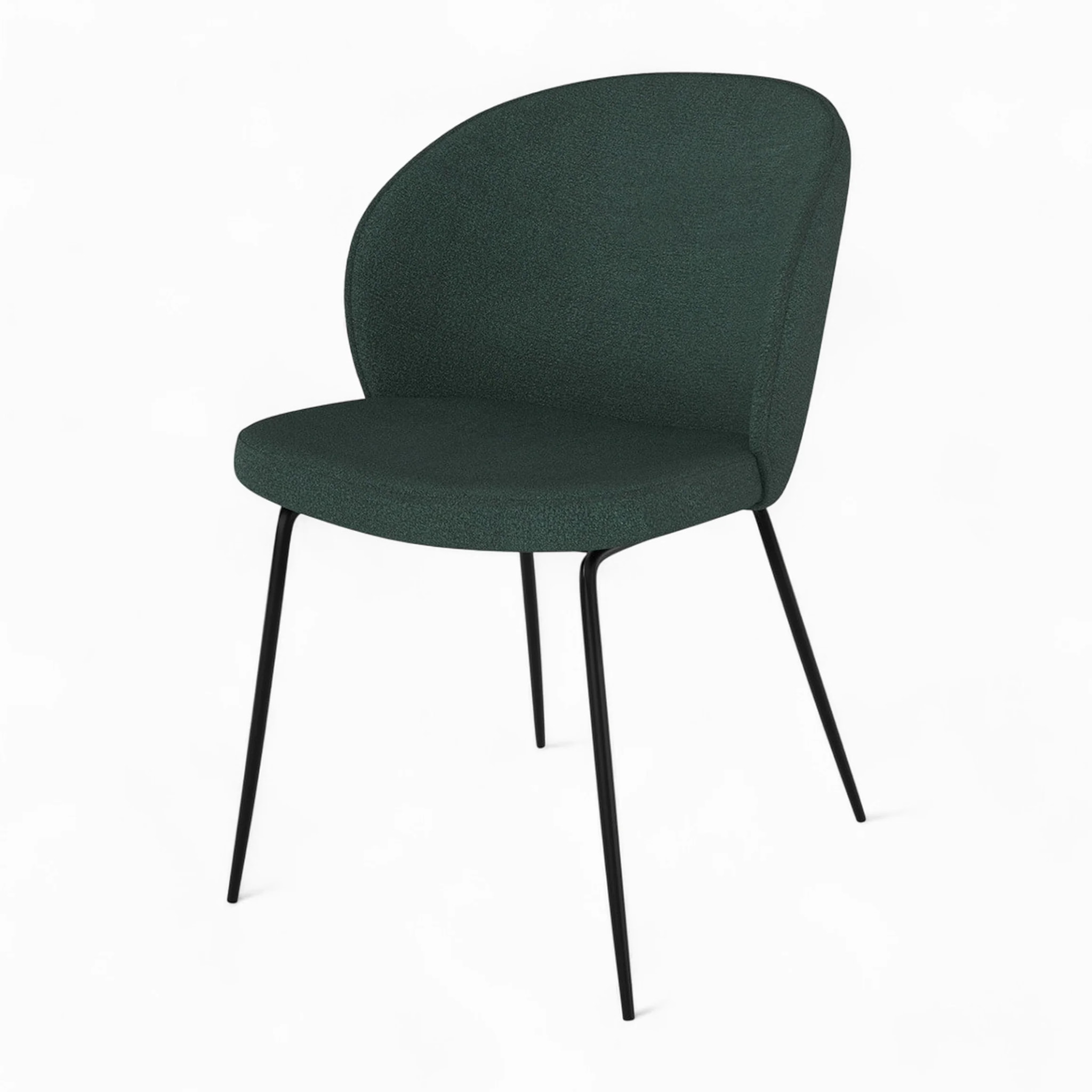 Pack 4 chaises en tissu bouclé jaune et vert - Groom