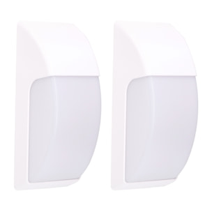 Forlight AREA (2uds) Aplique para exterior Blanco IP65 E27 23W 1263Lm