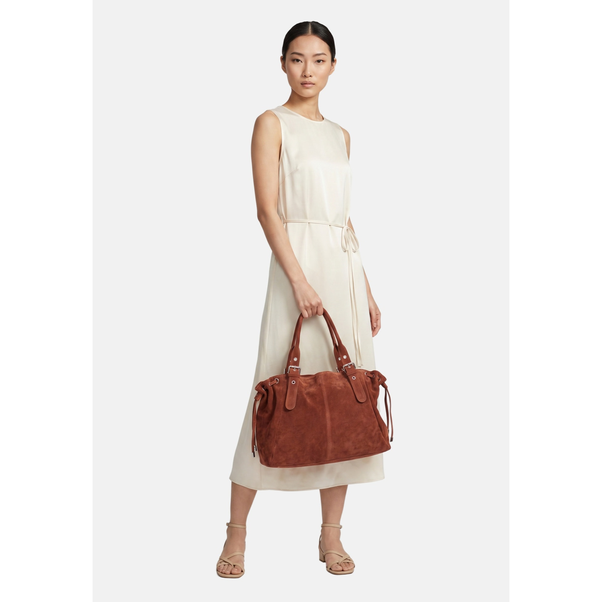 Borsa a mano da donna Made in Italy - Modello Celeste Plus - 100% pelle - 20.0 x 28.5 x 41.0 cm