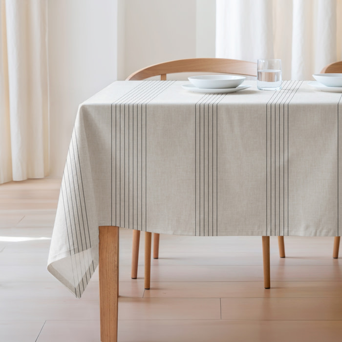 Nappe imprimée anti-tâches SANSA NATURAL