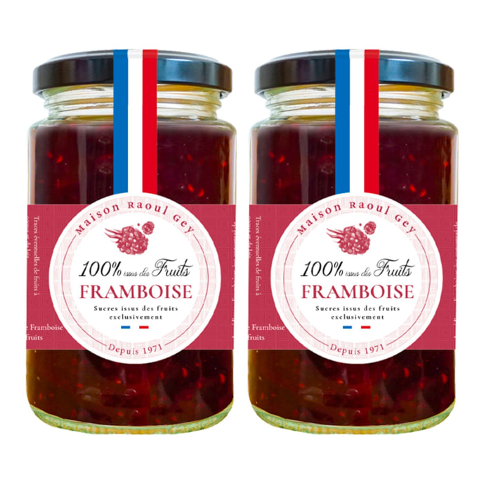 2 x Confiture de Framboise 100% - 2x270g - France - Raoul Gey