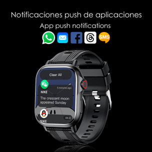 Smartwatch B05 con chiamate BT, notifiche push. Monitor sportivo e di salute. Corona multifunzione.