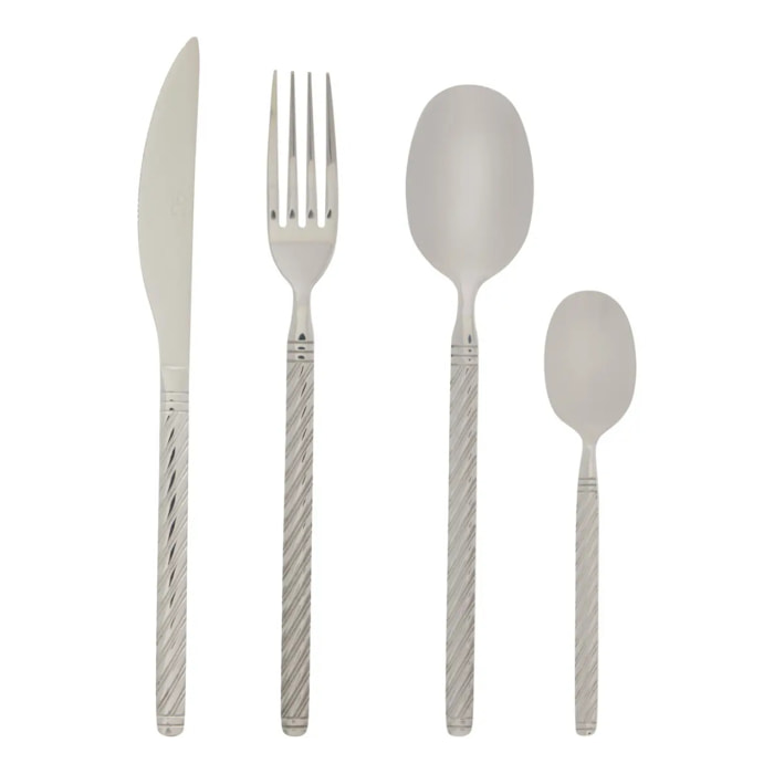 Ménagère Chiara 24 pièce(s) argent L27,5xp16,5xH6,5cm