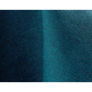 Meiya - canapé d'angle réversible 4 places convertible avec coffre en tissu - Bleu