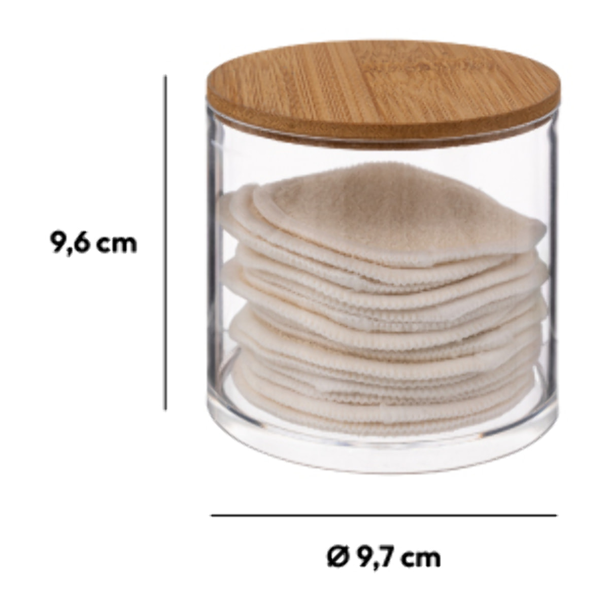 Boîte à cotons lavables "Selena bambou"