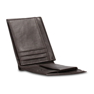 Portafoglio uomo in vera pelle - Modello Aumont - Casual - 12.5 x 9.0 x 2.0 cm