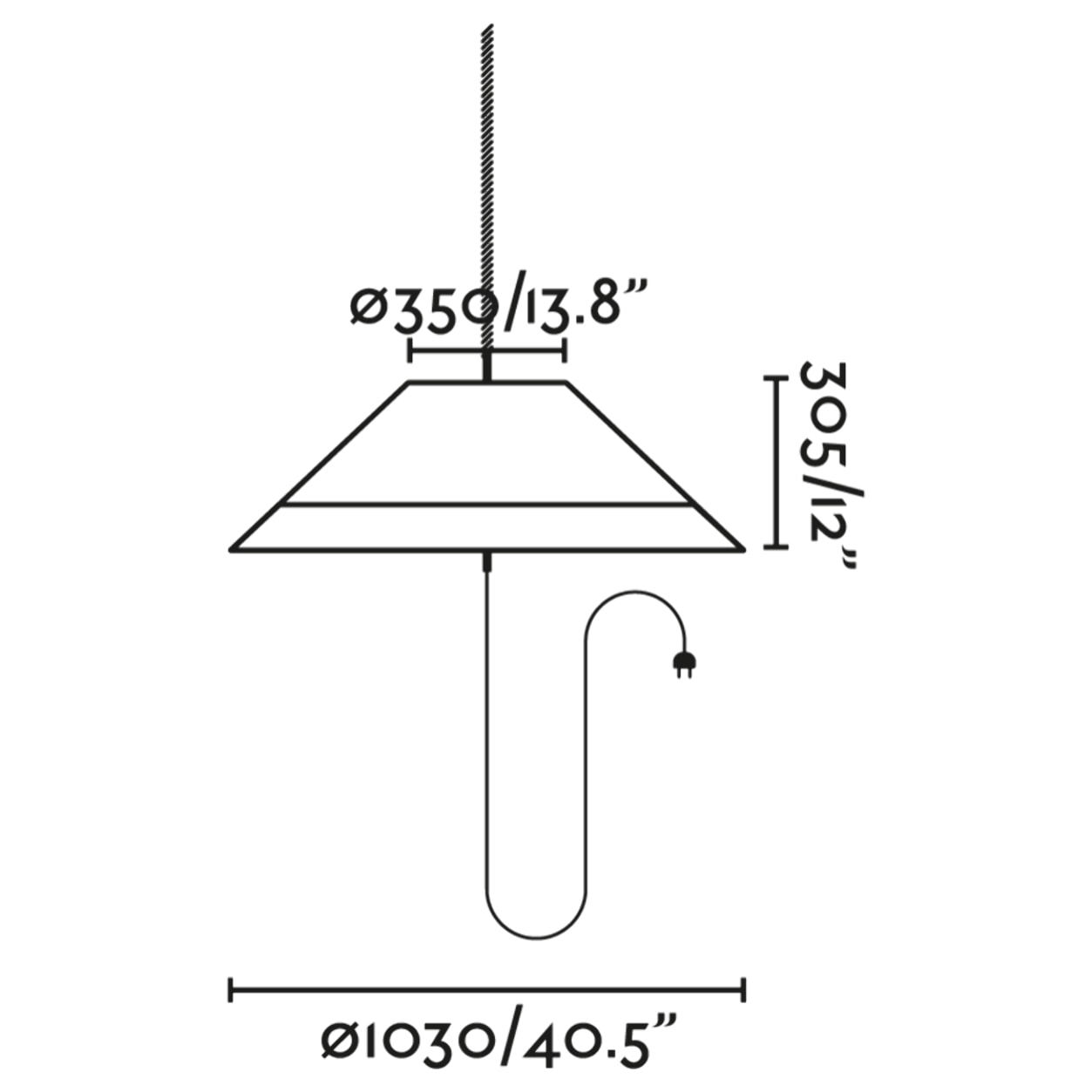 SAIGON OUT Lampada portatile e sospensione grigia/marrone W100 hole cap