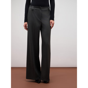 Oltre - Flannel palazzo trousers - Gris