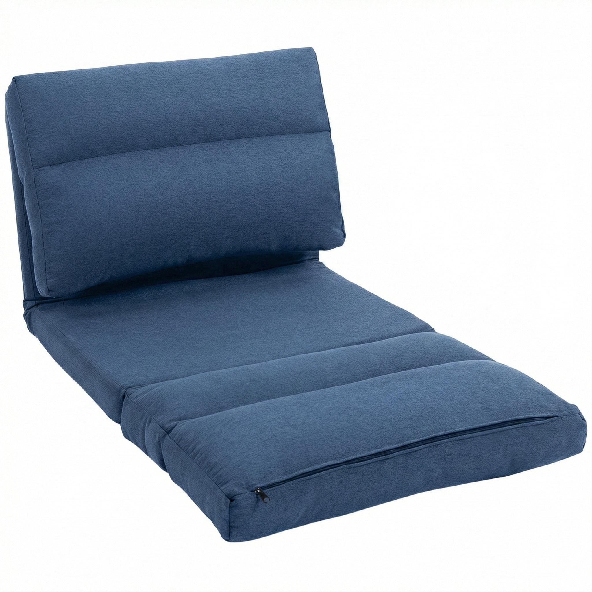 Fauteuil convertible fauteuil paresseux grand confort inclinaison dossier multipositions 90°-180° tissu bleu
