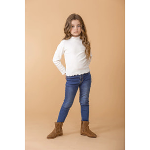 T-shirt Basic Ecru Per Bambina