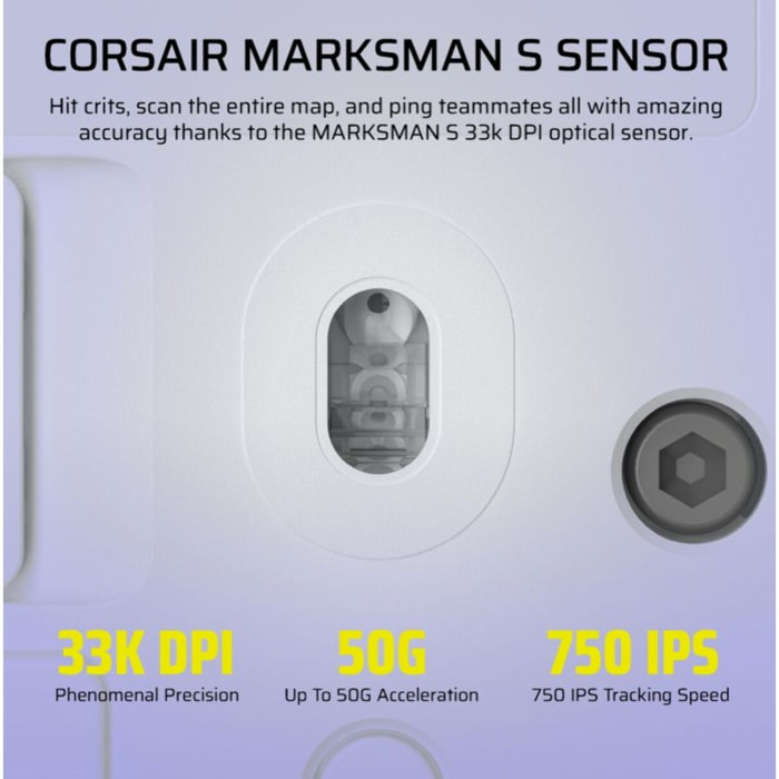 Souris Gamer Sans Fil CORSAIR SCIMITAR ELITE WL SE  White