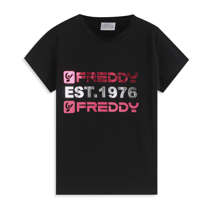 T-shirt Bambina Regular Fit con Maxi Stampa FREDDY