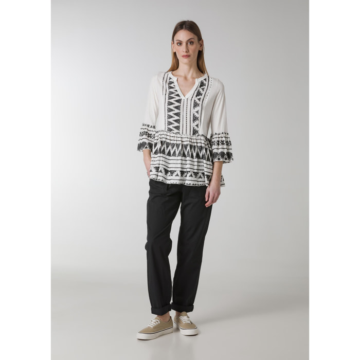 DEHA - Blusa BLOUSE ETHNIC EMBROIDERY in Viscosa per donna