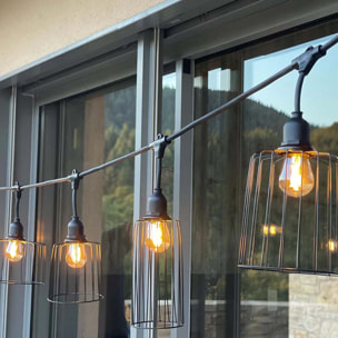 Guirlande cage métal NEMA 10xE27 6M