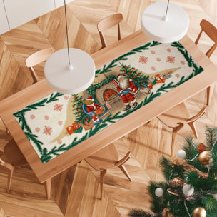 Runner Natalizio Babbo Natale 40x140 cm Gobelin Jacquard