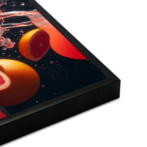 Affiche agrumes cocktail affiche encadrée Affiche + cadre en métal - Noir