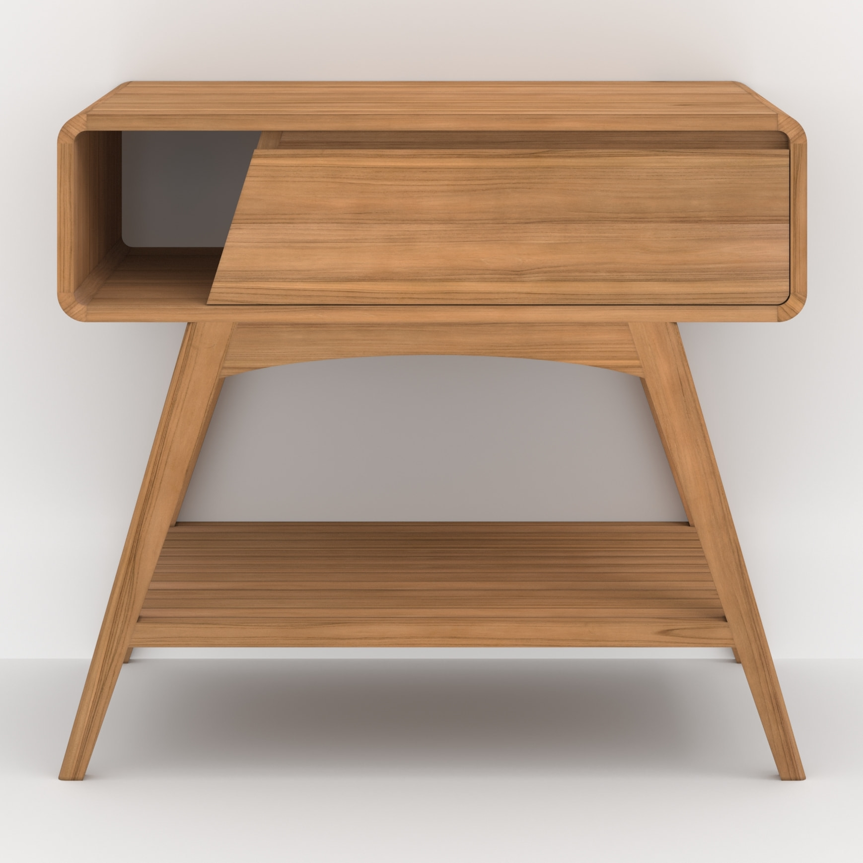 Meuble de salle de bain en bois de teck 90 cm - Kafa