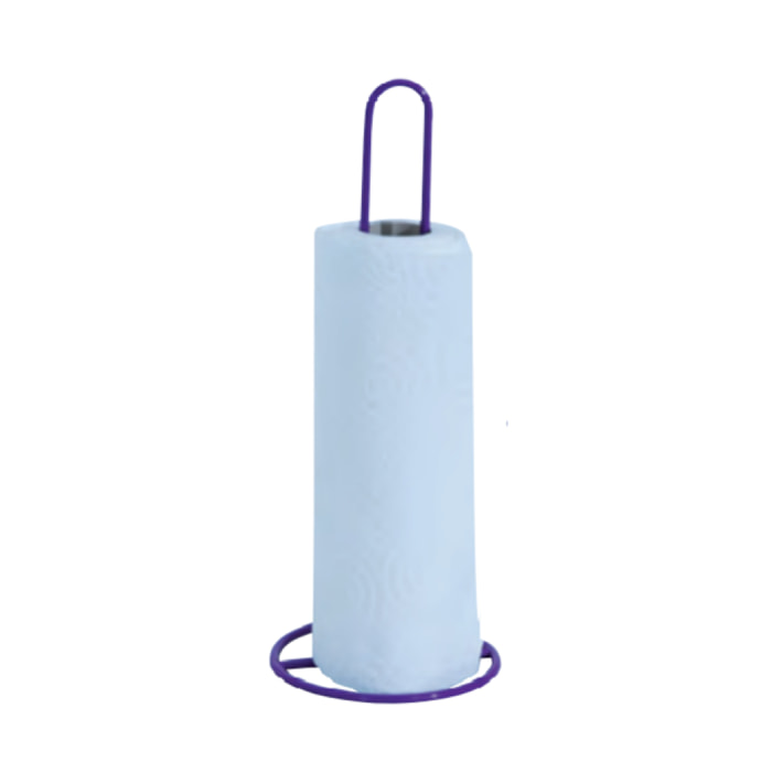 Porte Rouleau Essuie Tout Acier Violet MSV