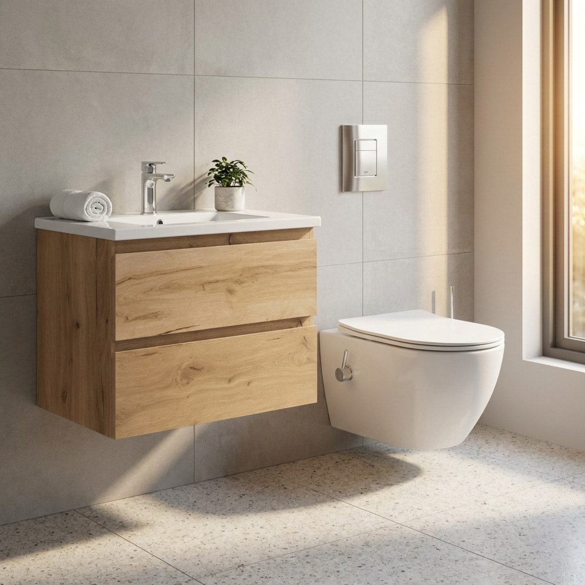 Fusion WC japonais suspendu sans bride, chasse d'eau Vortex + abattant SoftClose, blanc (SATFUS11BFC)
