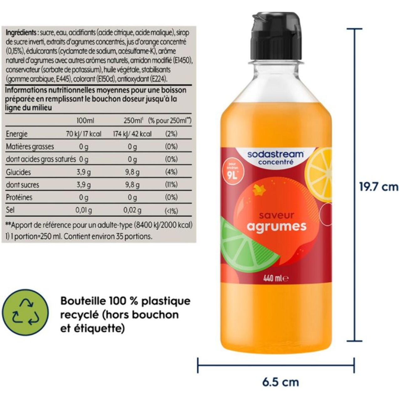 Concentré SODASTREAM AGRUMES 440ml