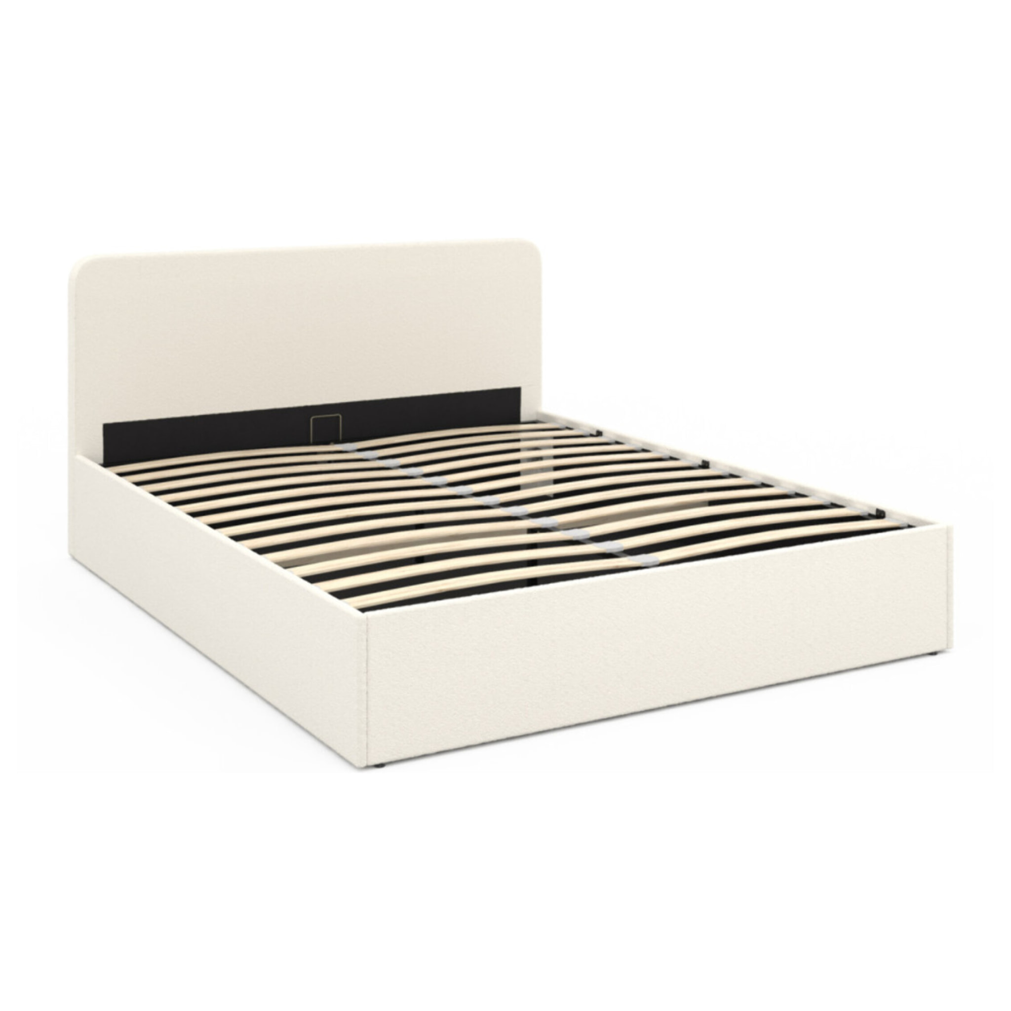 Lit coffre Louise 160x200cm tissu bouclette