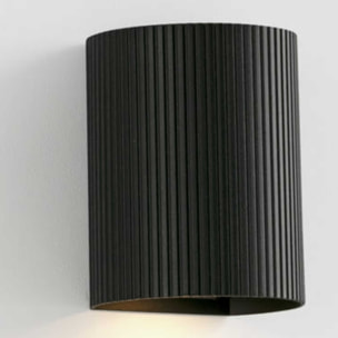 SOLE Applique ronde noire cannelée