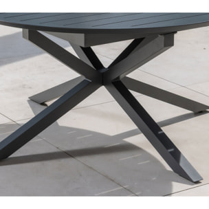Ensemble table et chaises de jardin  - anthracite - AIX