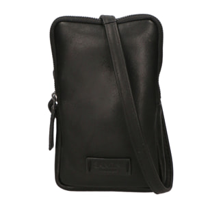 Borsa a tracolla unisex In Vera pelle Made in India 13x21x1,5 cm