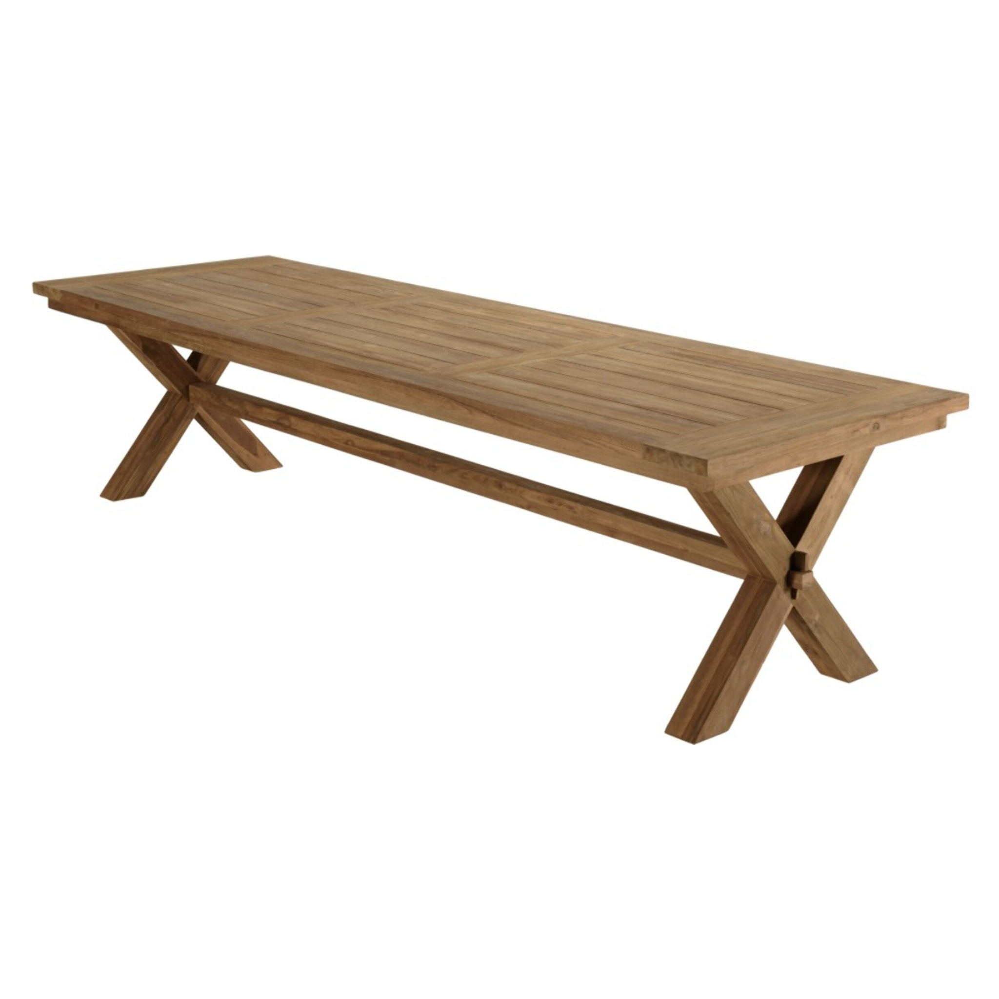 KALLY - Ensemble de jardin en bois teck recyclé rotin synth. pour 8/10 pers