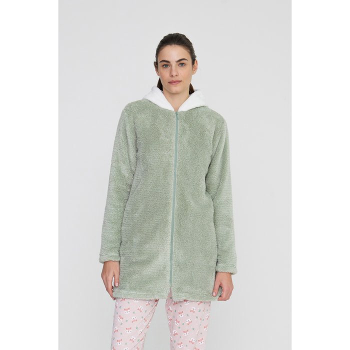 Giacca donna fox in coral con cappuccio Noidinotte