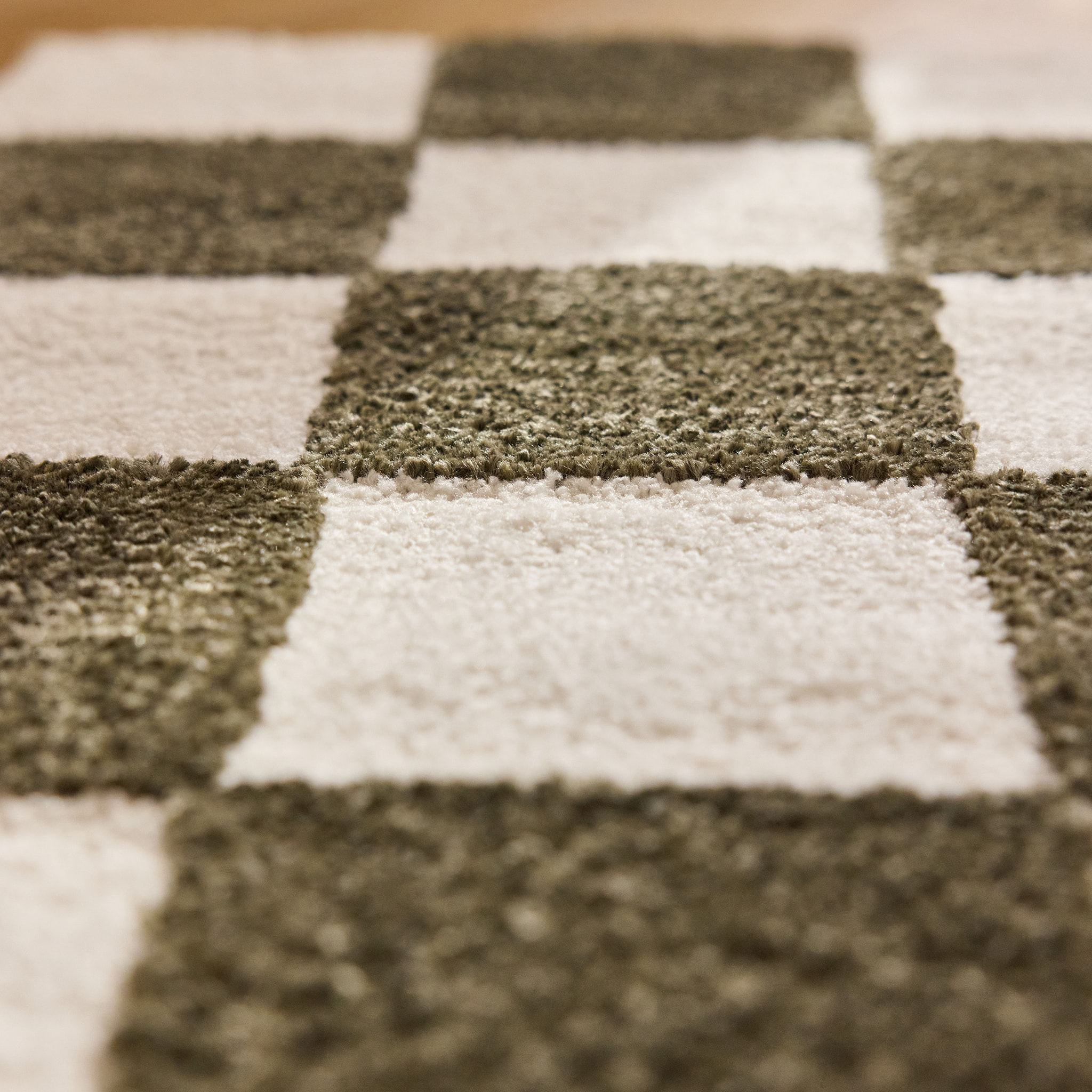 PANTONE - Tapis vert à motif damier TERRA DEL SOL