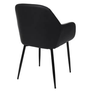 Fauteuil Memphis Gris Et Noir - Lot De 2