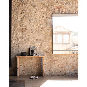 Consola rústica de madera maciza de 109x80cm Alto: 80 Largo: 109 Ancho: 29