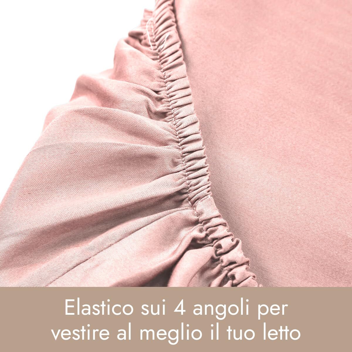 Intrecci Home Lenzuolo con Angoli, Lenzuolo Sotto in Raso di Puro Cotone Satin,Made in Italy, Morbidezza Suprema, Elegante e Confortevole, Tinta Unita