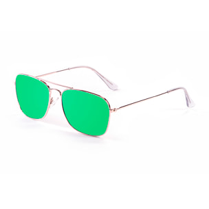 Gafas de sol OCEAN BERLIN - Plana verde con patillas metálicas doradas