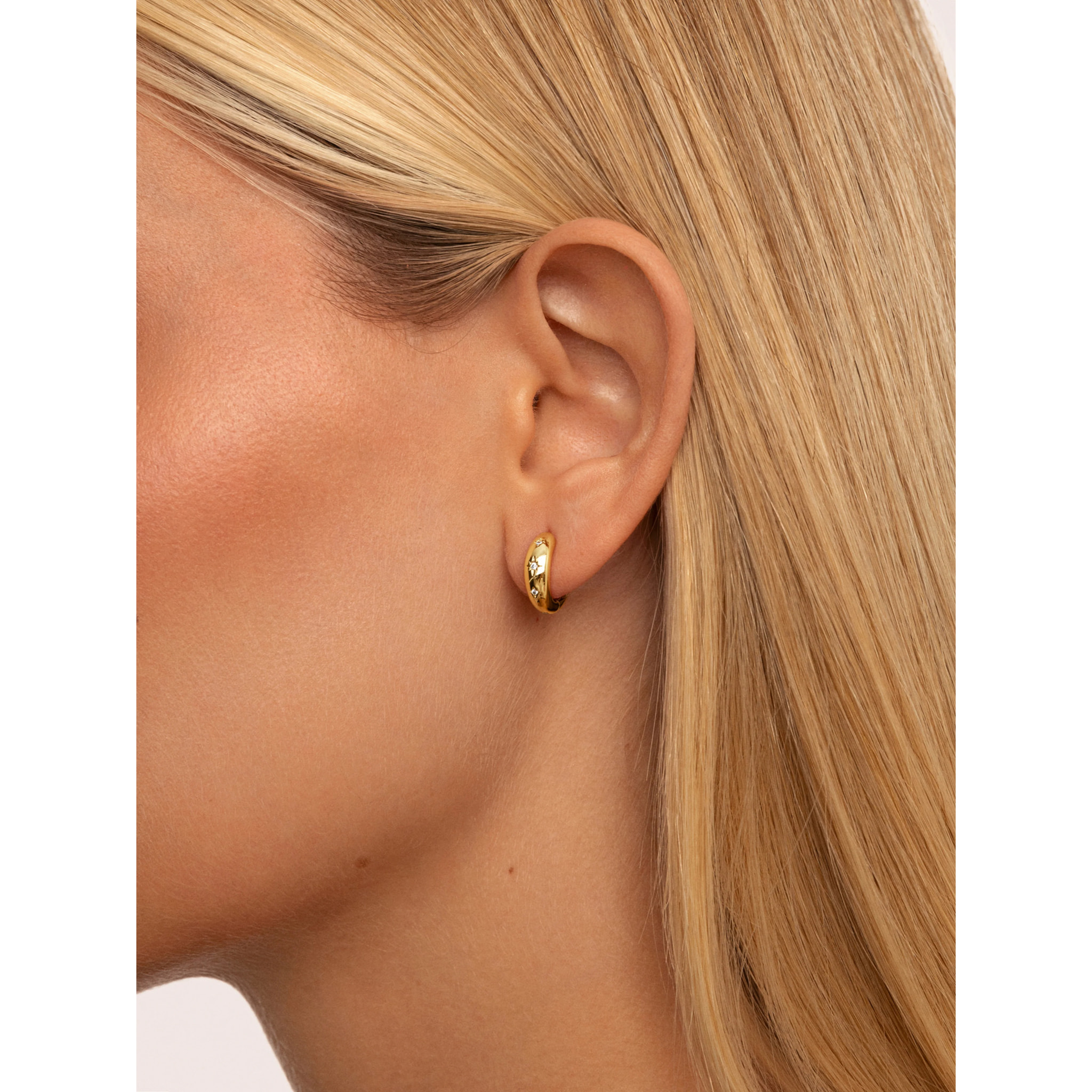 Orecchino Astra S Placcato Oro