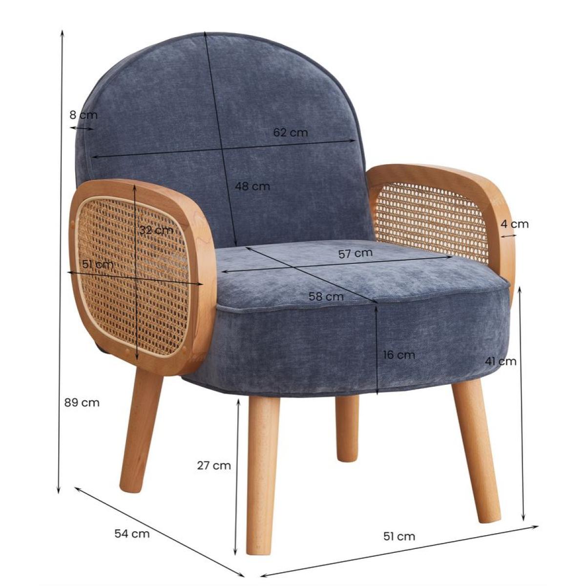 Poltroncina da salotto design nordico blu scuro - Doris