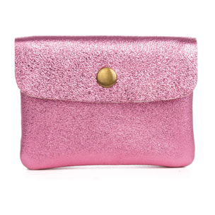 Alpignano monedero mujer. Piel auténtica Gamuza lacada brillante.