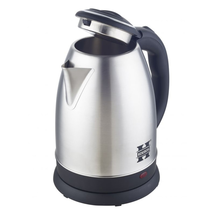Bouilloire électrique 1.8L inox sans fil argent Herzberg HG5011-SIL