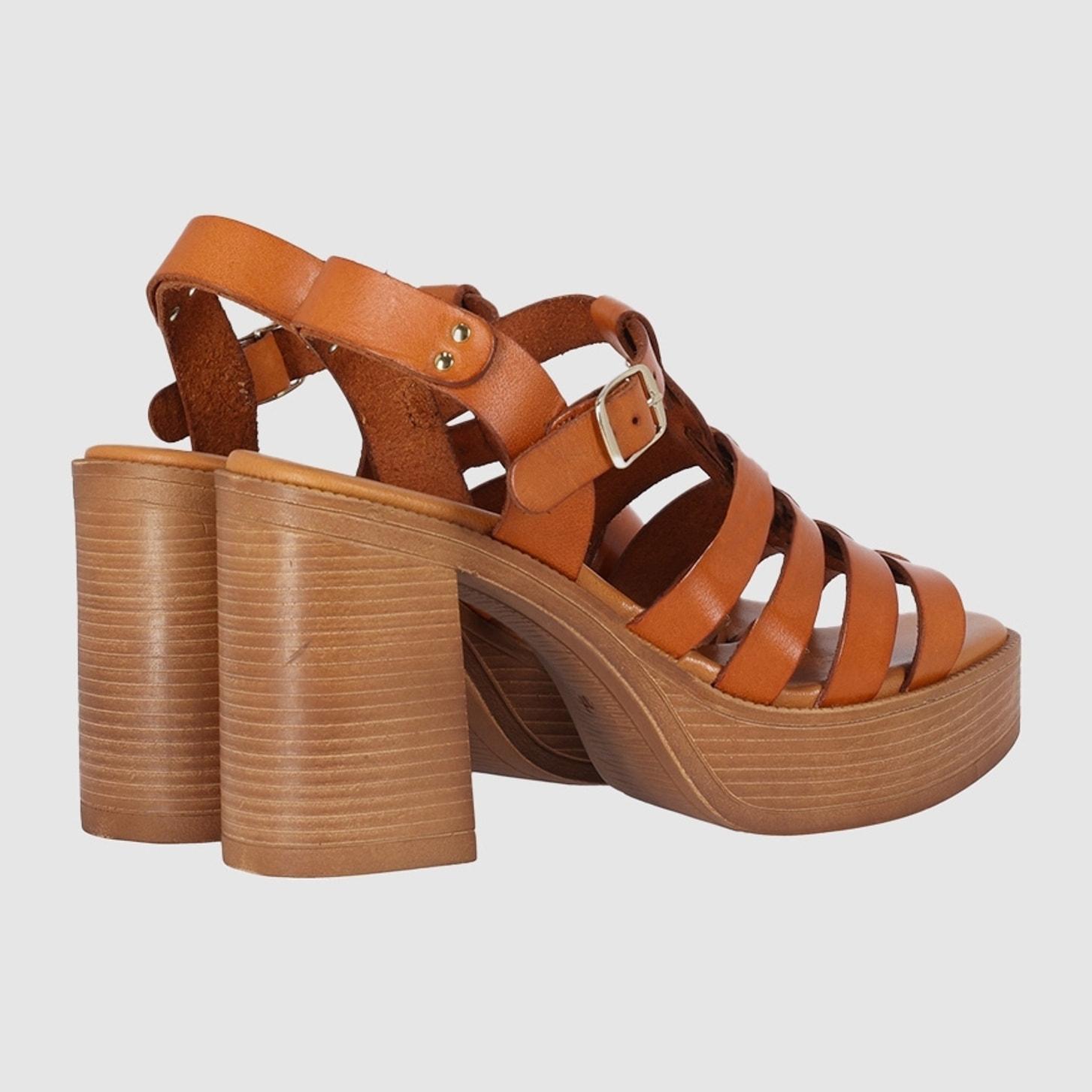 Sandalias de Piel - Cuero - Tacón: 9 cm